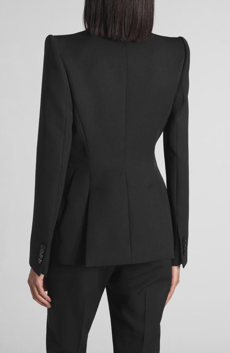 McQueen One-Button Wool Jacket, Alternate, color, Black