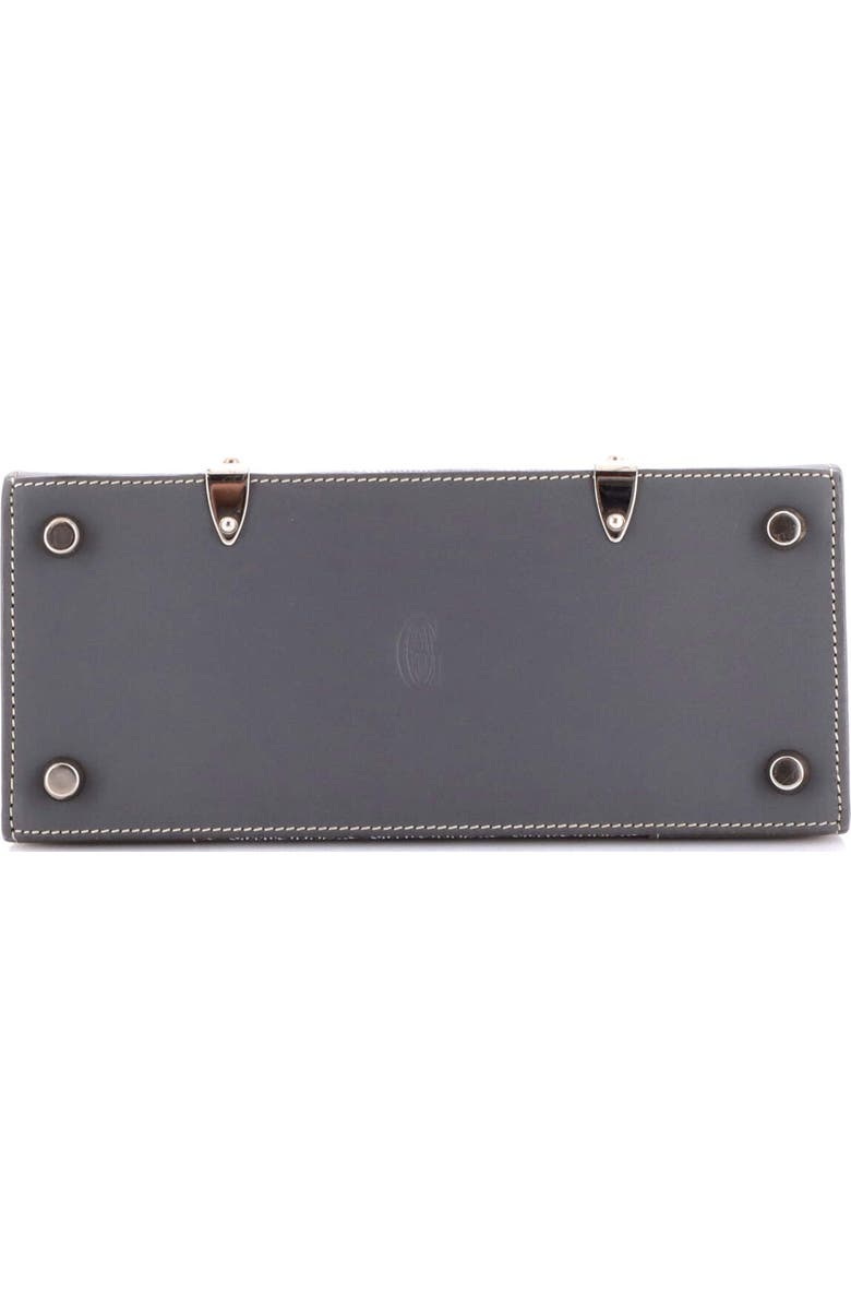 Pre-Owned Goyard Structured Saigon Top Handle Bag Coated Canvas with Leather Mini, Alternate, color, Gray