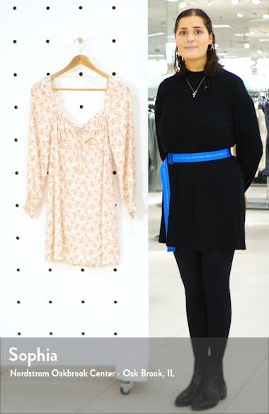 Row A Floral Print Long Sleeve Minidress (Women) | Nordstrom