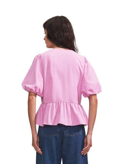Ro&zo Short Sleeve Cotton Tie Front Top