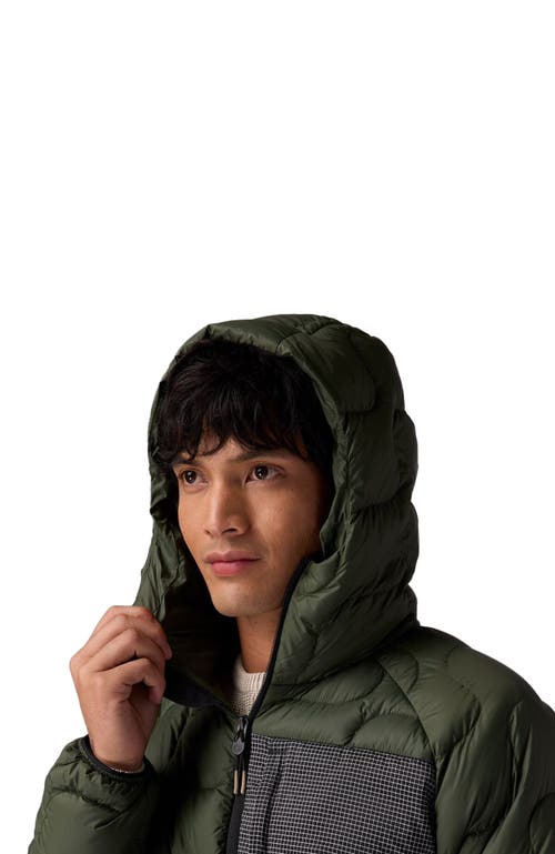 Backcountry Waas Allied Down Hooded Jacket In Green