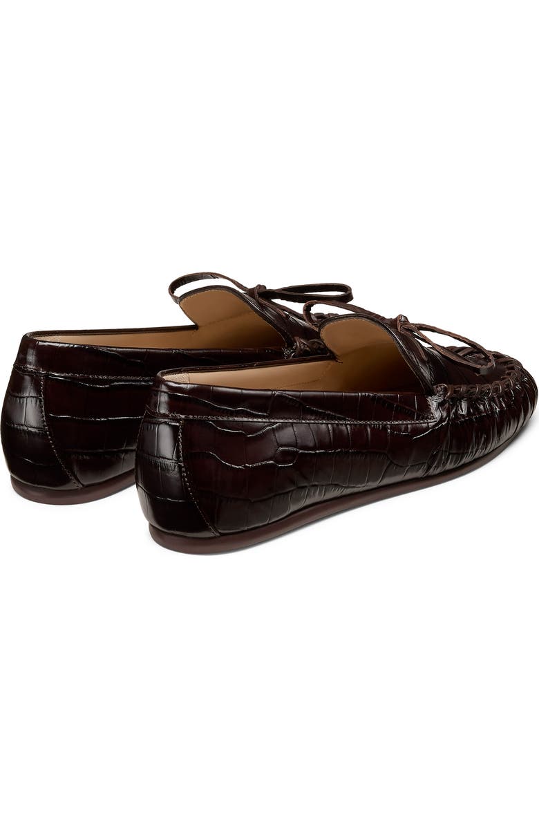 Stuart Weitzman Britt Bow Loafer, Alternate, color, Walnut