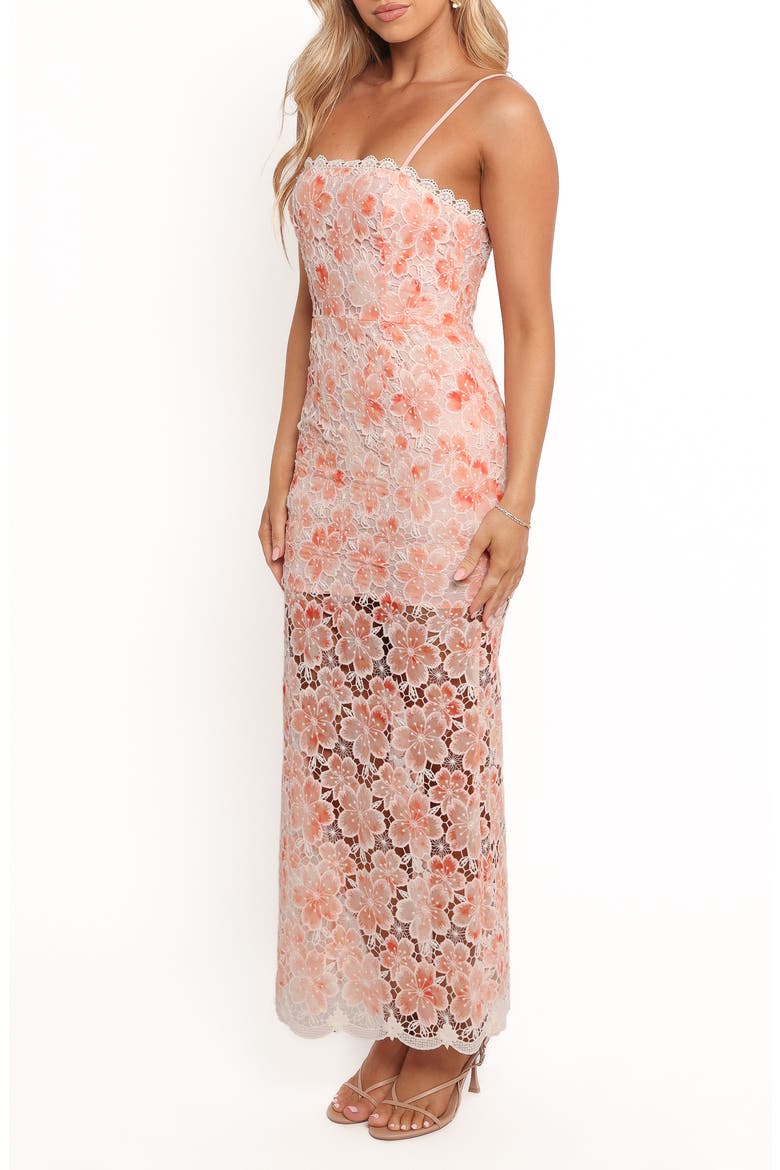 Novie Floral Eyelet Sleeveless Maxi Dress, Alternate, color, FLORAL