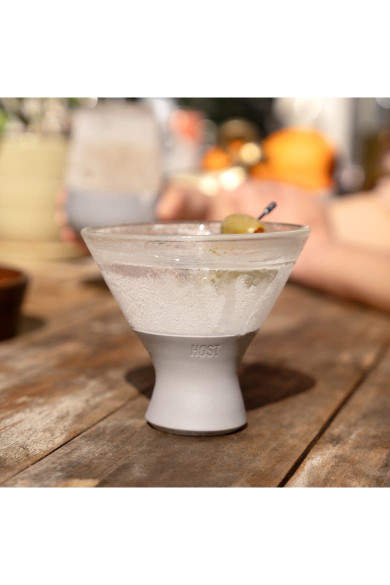 Glass FREEZE Martini Cooling Cup Set of 2, Alternate, color, Gray