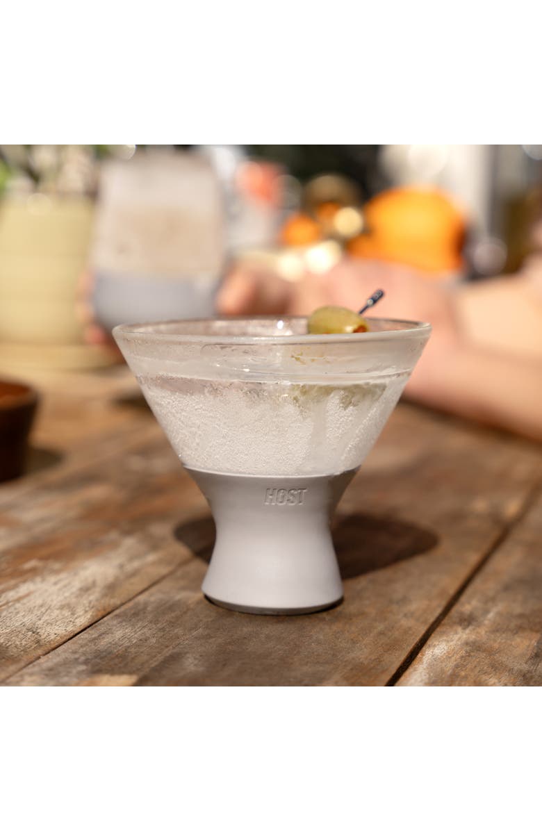 HOST Glass FREEZE Martini Cooling Cup Set of 2, Alternate, color, Gray