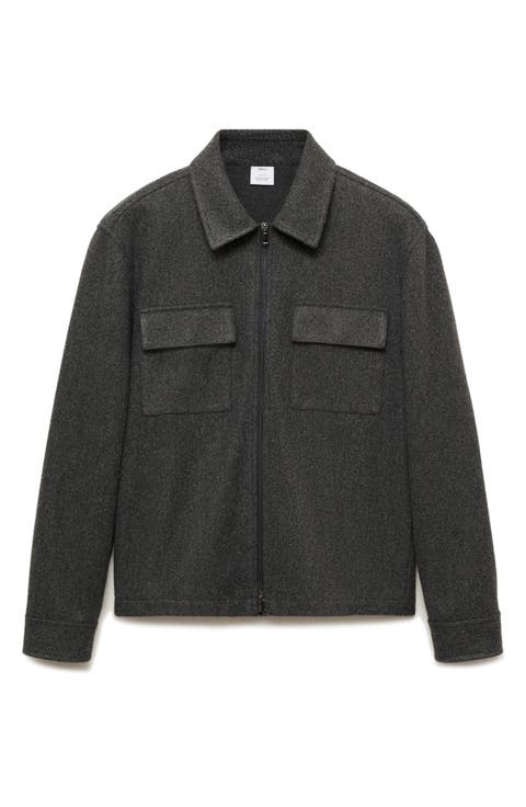 Deux Par Deux Fleece Sweater - Black and Gray Herringbone