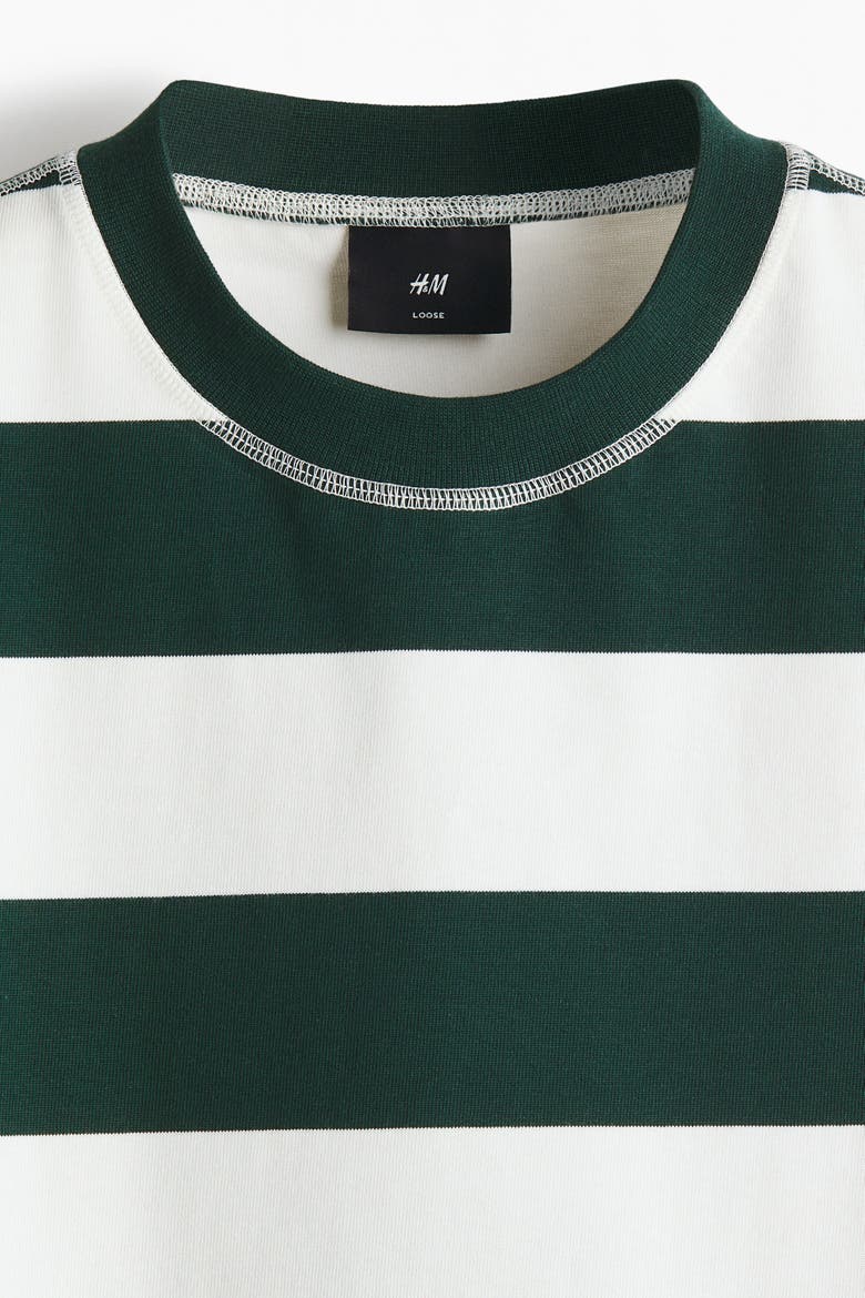 Oversized Fit T-shirt, Alternate, color, Dark green/striped