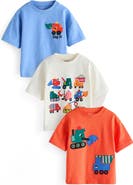 NEXT Kids' Assorted 3-Pack Cotton T-Shirts