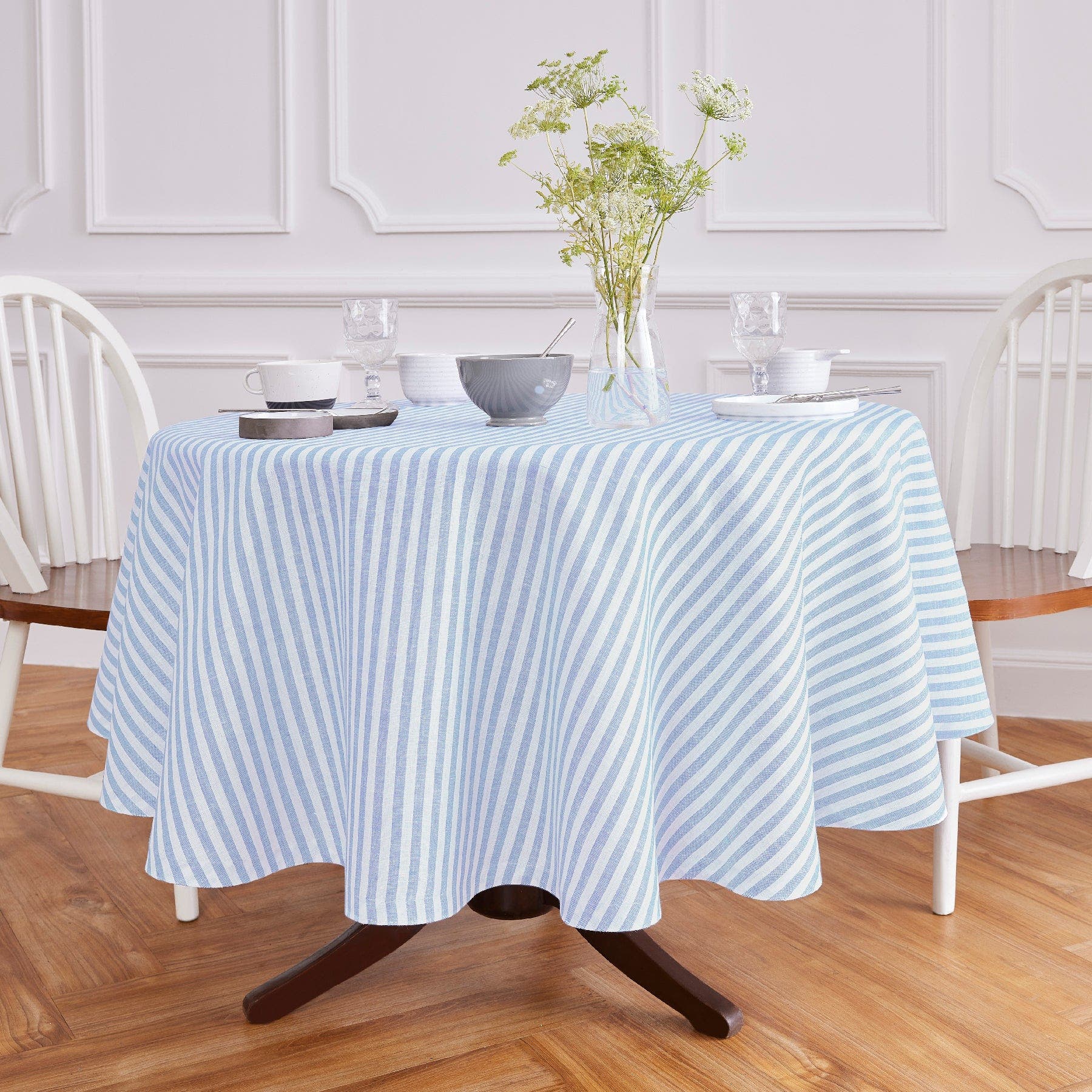 Sky Blue and White