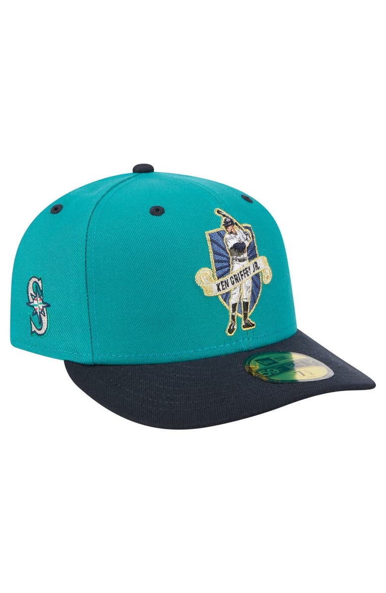 New Era Men's New Era Ken Griffey Jr. Aqua Seattle Mariners 59FIFTY Fitted Hat, Main, color, Aqua