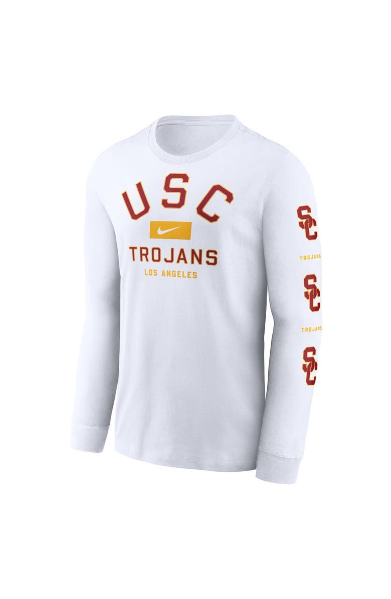 Nike Men's Nike White USC Trojans Primetime Classic Location Long Sleeve T-Shirt, Alternate, color, White