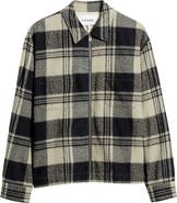 FRAME Spring Plaid Zip Shirt Jacket