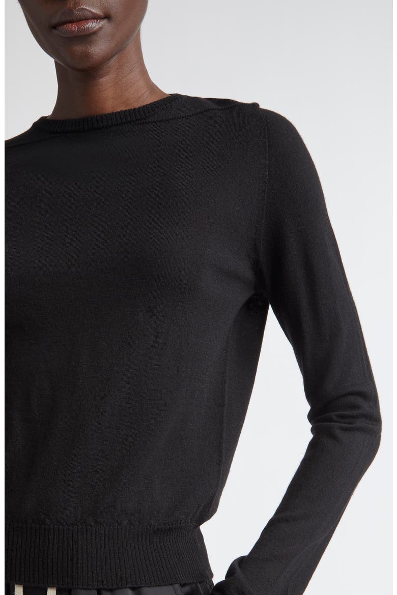 Biker Level Virgin Wool Sweater, Alternate, color, BLACK