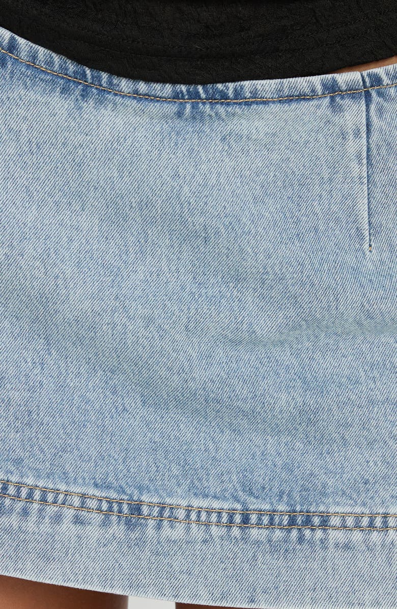Princess Polly Stefenie Denim Skort, Alternate, color, Light Blue Wash