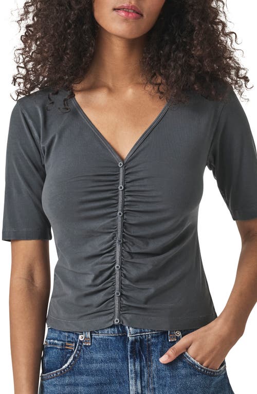 Splendid Yasmina Ruched T-shirt In Blue