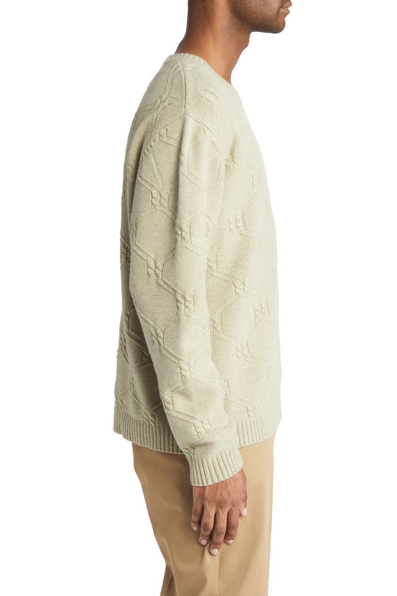 Grove Cable Crewneck Sweater, Alternate, color, SAGE