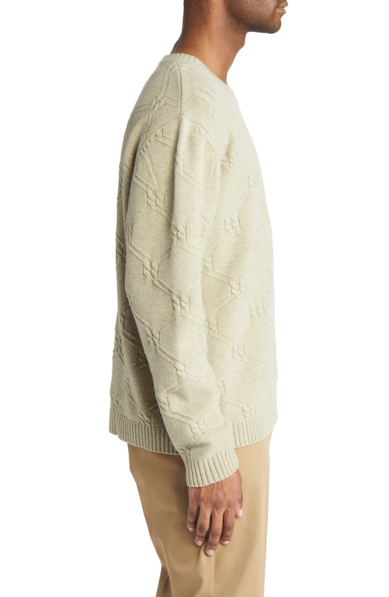 Wax London Grove Cable Crewneck Sweater, Alternate, color,