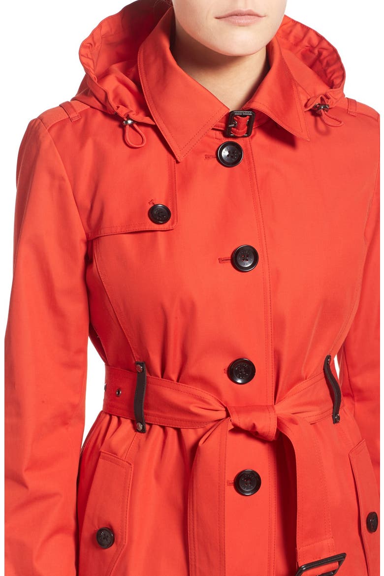 Single Breasted Raincoat, Alternate, color, GRENADINE