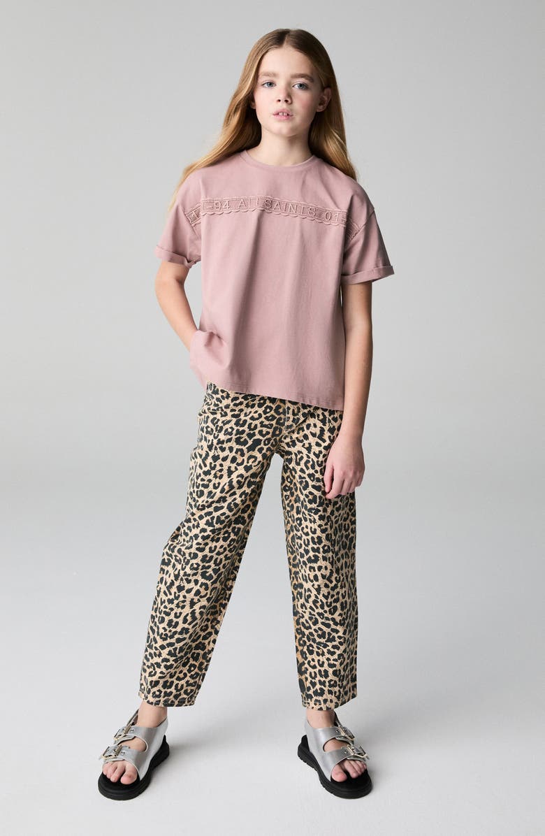 smALLSAINTS by ALLSAINTS Kids' Lace Accent Cotton Graphic T-Shirt, Alternate, color, Pink