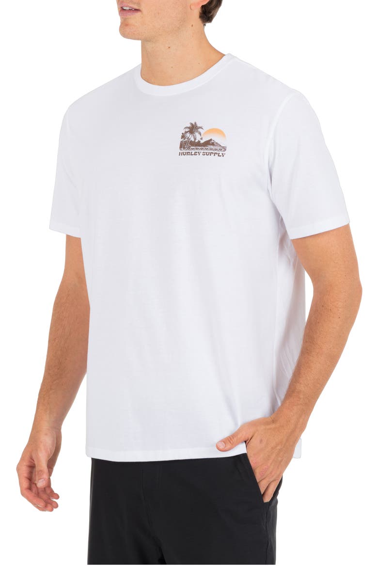 Island Scape Cotton Graphic T-Shirt, Alternate, color, WHITE
