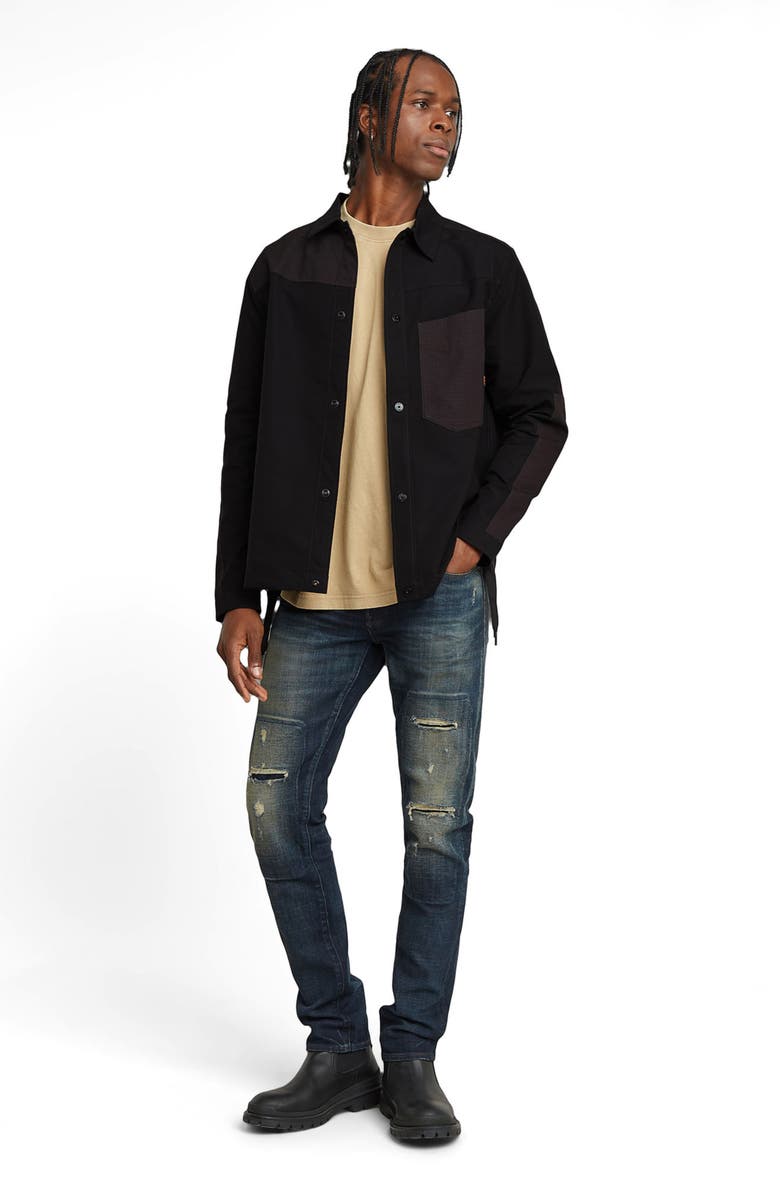 G-STAR 3301 Rip & Repair Slim Jeans, Alternate, color, Antique Foundry Repaired