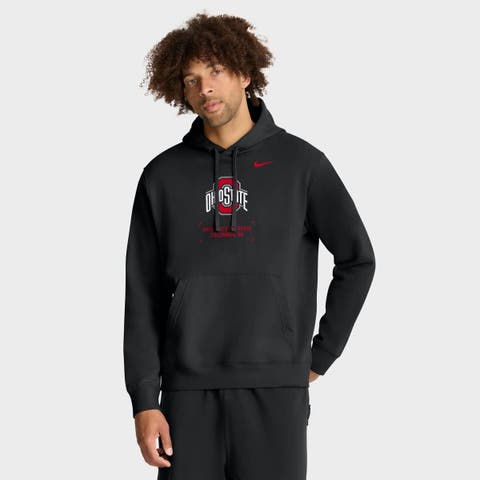 Men
s Nike Black Ohio State Buckeyes Basketball Two-Hit Club Fleece Pullover Hoodie