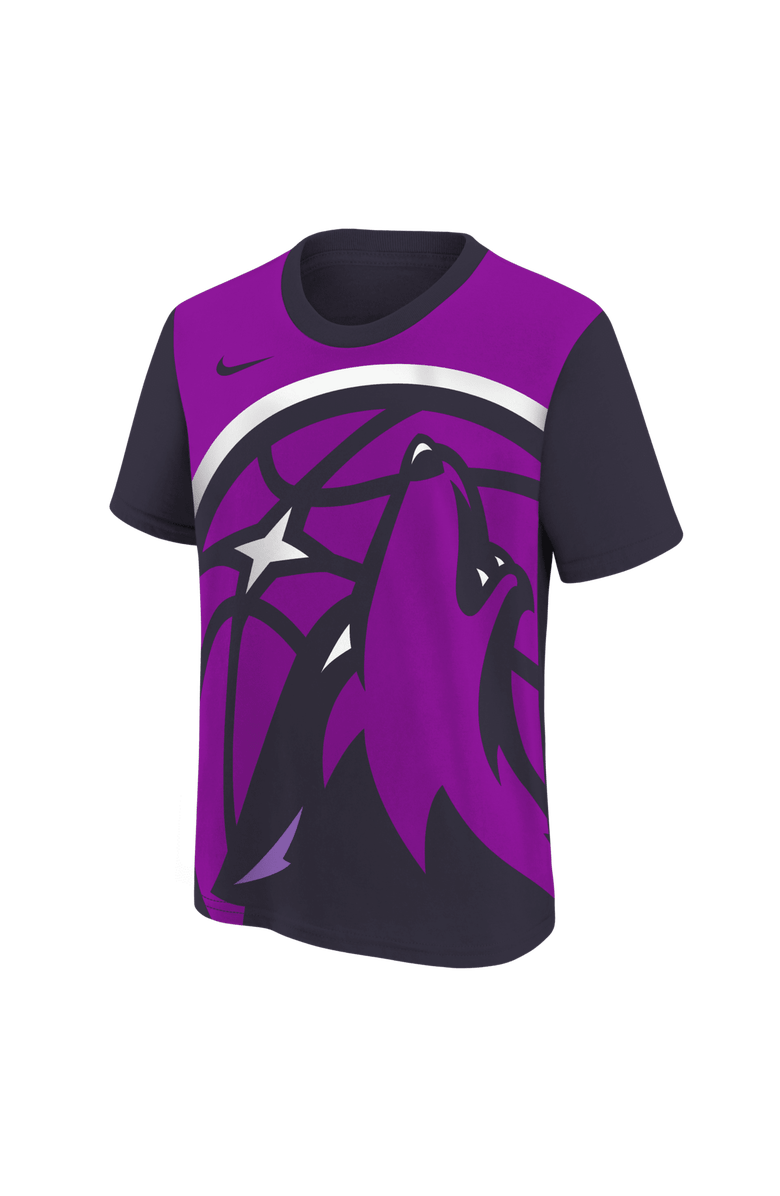 Nike Youth Nike Purple/Navy Minnesota Timberwolves 2025/26 City Edition Max90 T-Shirt, Alternate, color, Purple