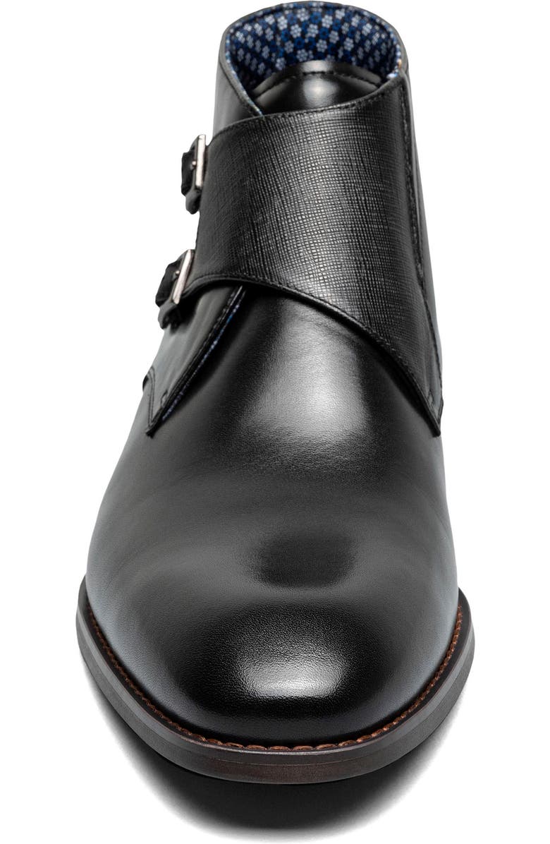 Stacy Adams Kaius Double Monk Strap Boot, Alternate, color, Black