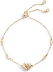 COACH Signature Heart Crystal Slider Bracelet