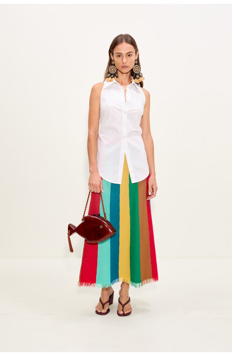 SIMONMILLER Alita Skirt, Main, color, Vibrant Multi Stripe