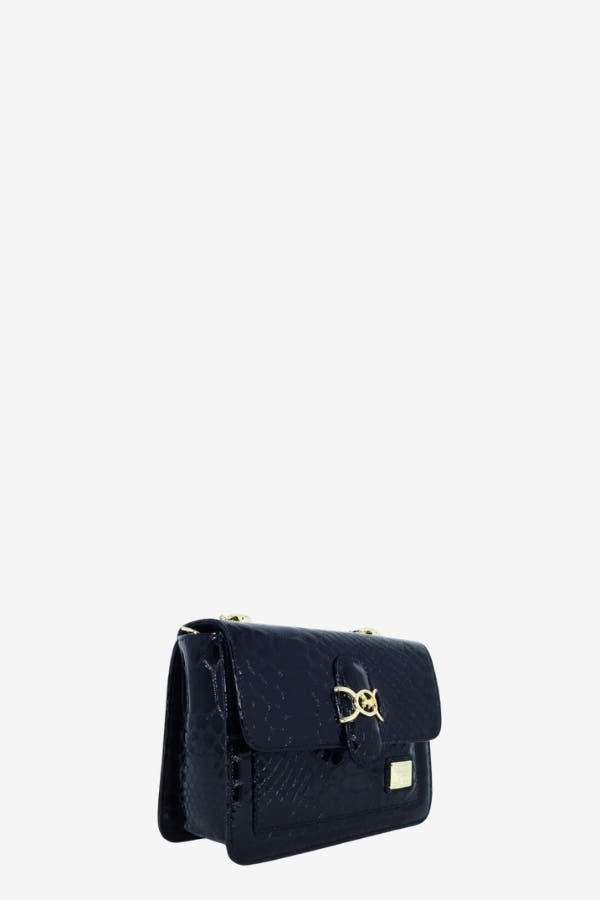 Gallop Patent Leather Shoulder Bag 471, Alternate, color, Black