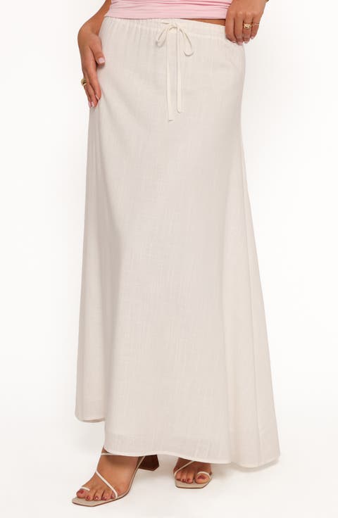【604SERVICE】WOMEN EXPANDABLE CROPPED SKIRT WHITE 604SERVICE Expandable Cropped Skirt - White | International