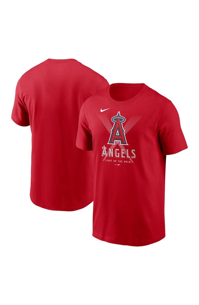 Nike Men's Nike Red Los Angeles Angels Light Up the Halo Local Team T-Shirt, Main, color, Red