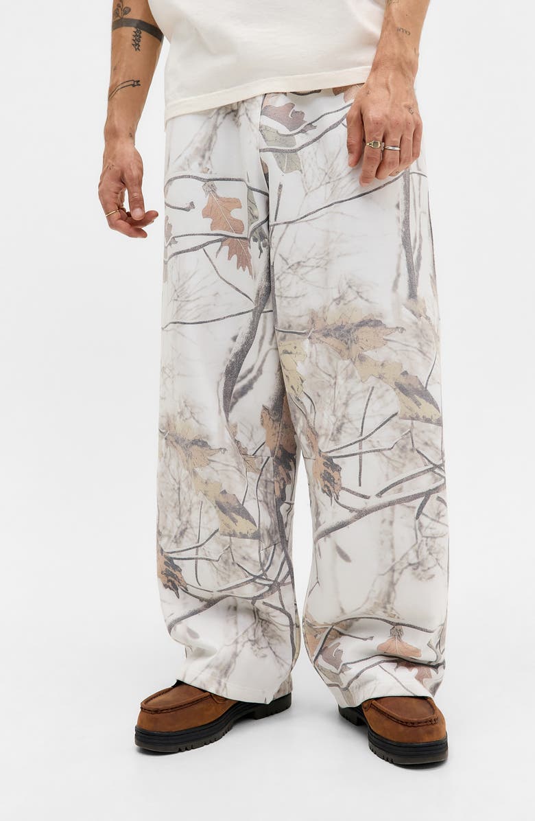 BDG Urban Outfitters Camo Wide Leg Sweatpants, Main, color, White
