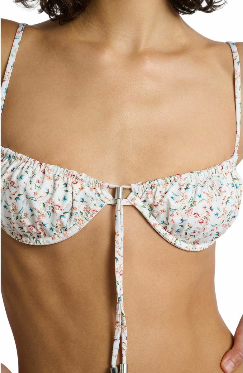 Onia Rose Bikini Top, Alternate, color, White Multi