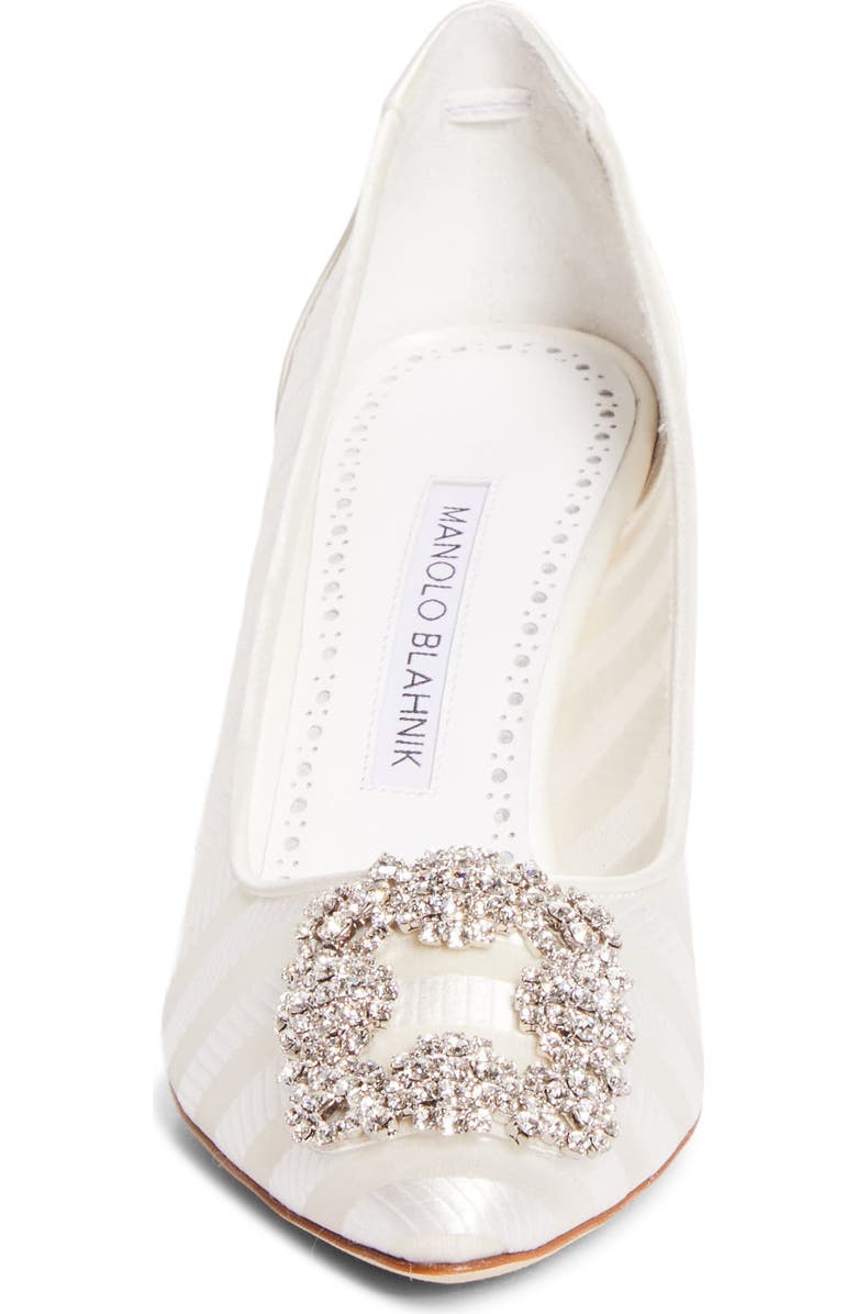 Manolo Blahnik Hangisila Pump, Alternate, color, Ivory Cream