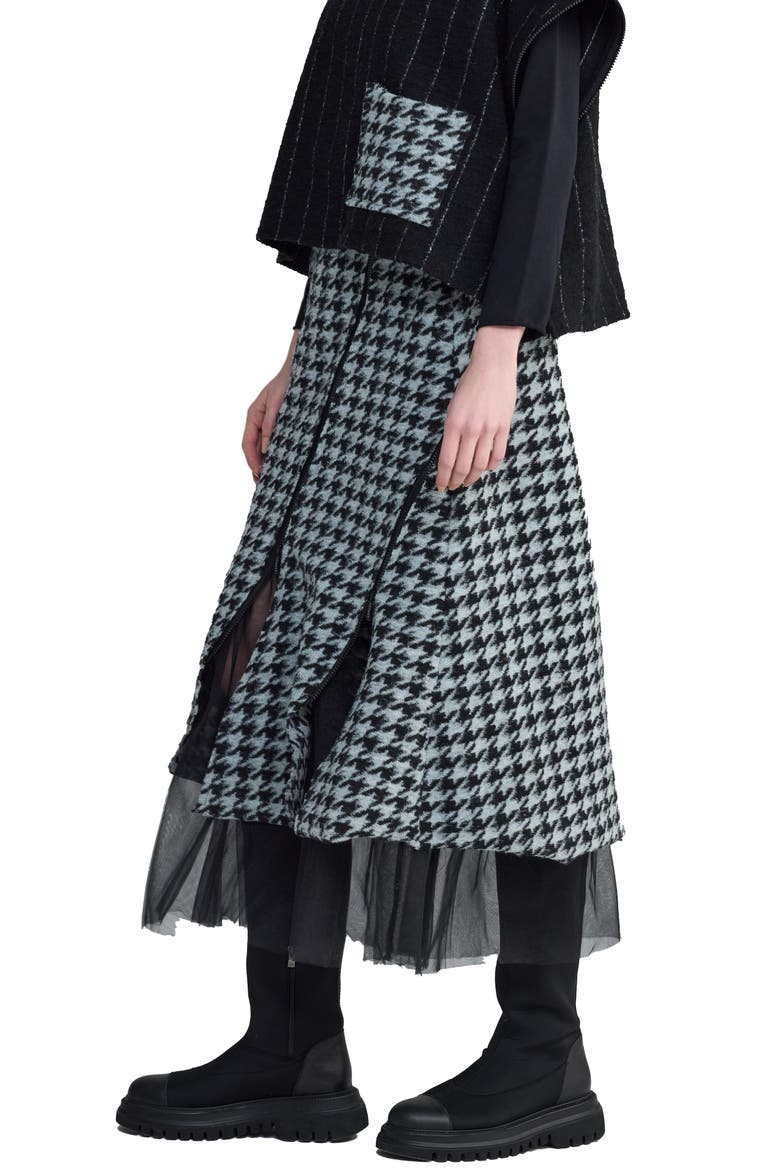 Theia Adjustable-slit Skirt, Alternate, color, Monochrome Black