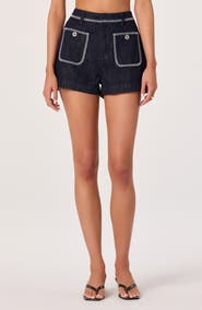 ASTR the Label Bobbie Stitch Detail High Waist Shorts