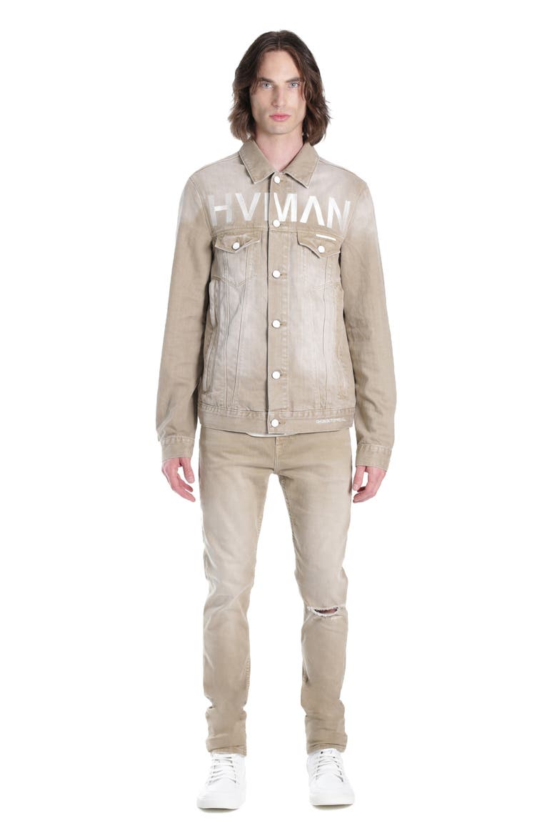 Strat Ripped Super Skinny Jeans, Alternate, color, KHAKI