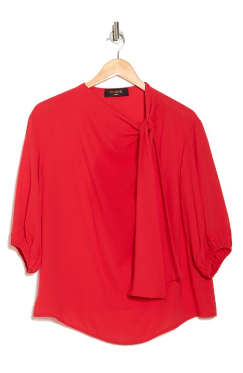 Shop Renee C Scarf Detail Three-quarter Sleeve Top
