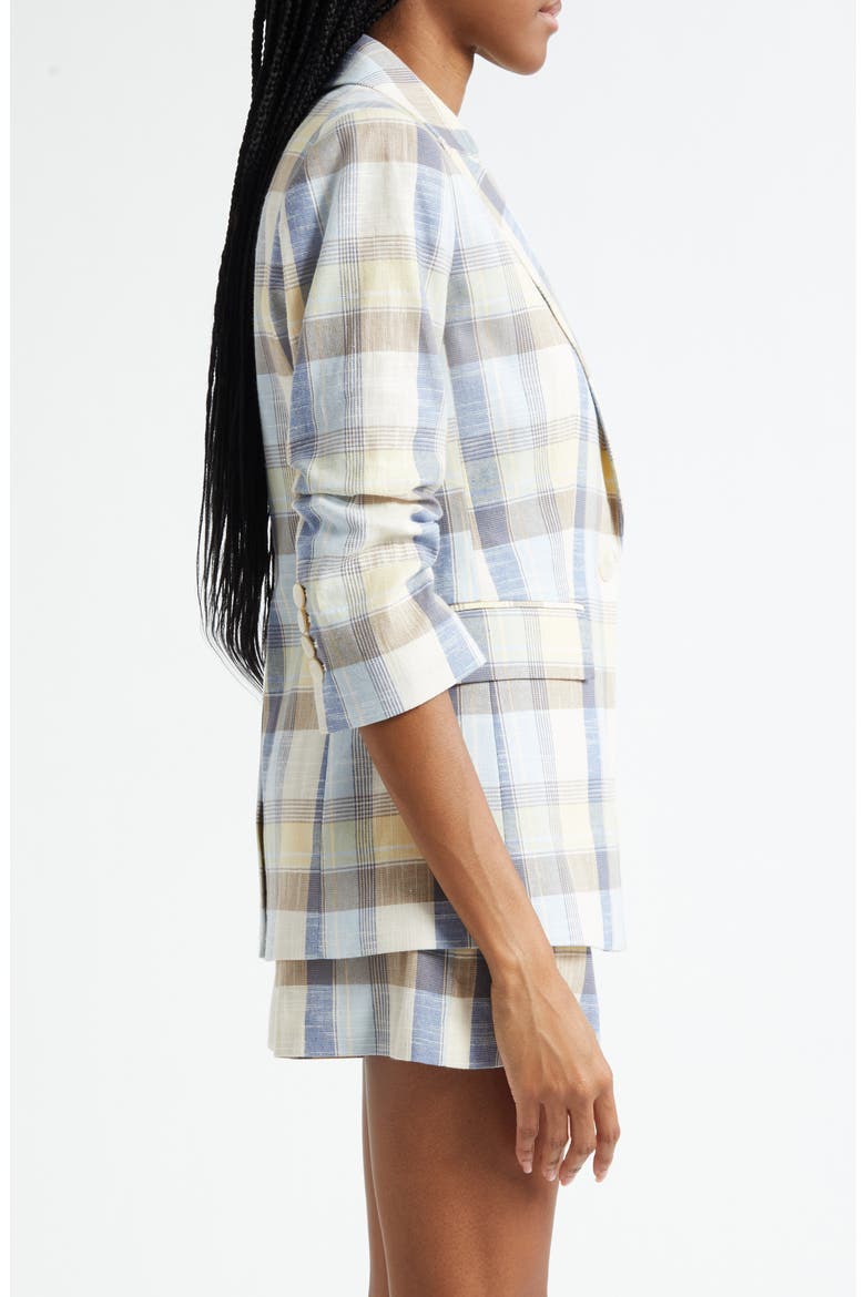 Clayton Plaid Cotton Blend Dickey Jacket, Alternate, color, POWDER BLUE MULTI