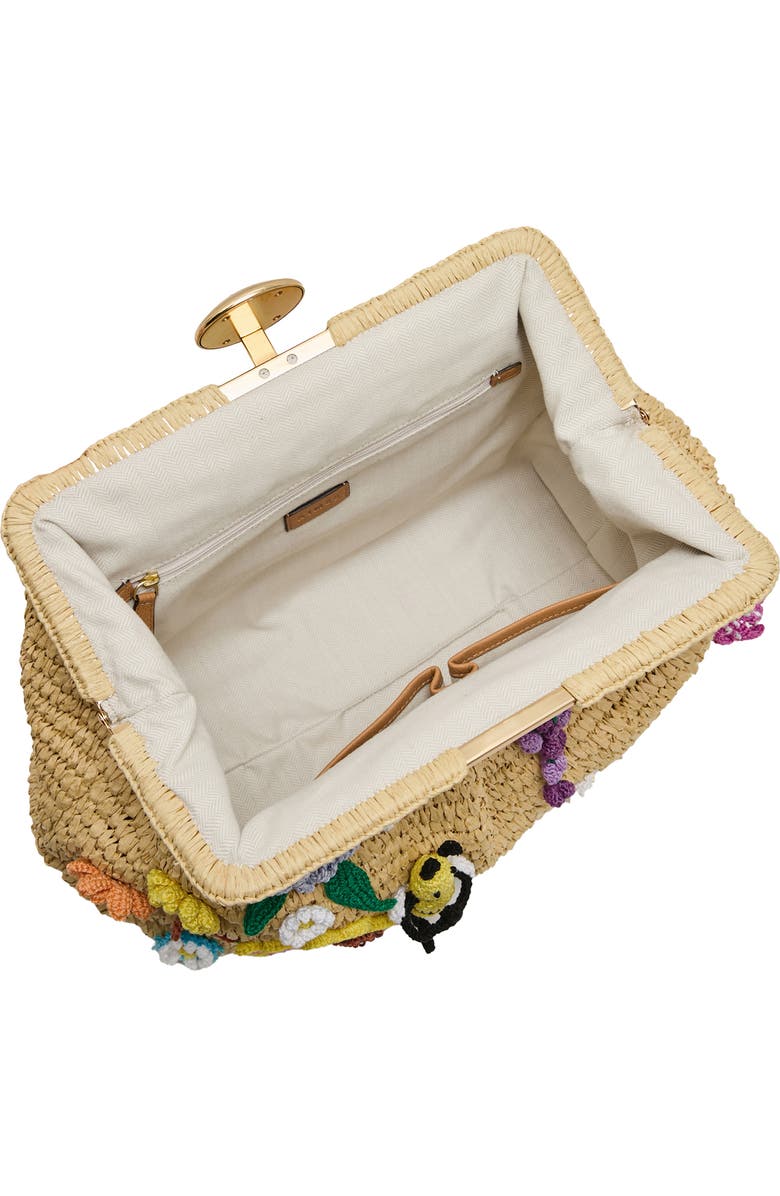 AIMEE Full Circle X-Large Clutch, Alternate, color, Raffia Floral