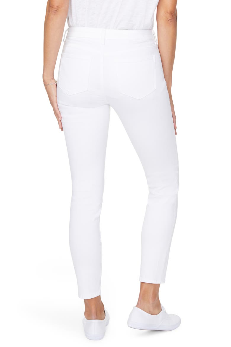 Alina High Waist Scarf Tie Legging Ankle Skinny Jeans, Alternate, color, OPTIC WHITE