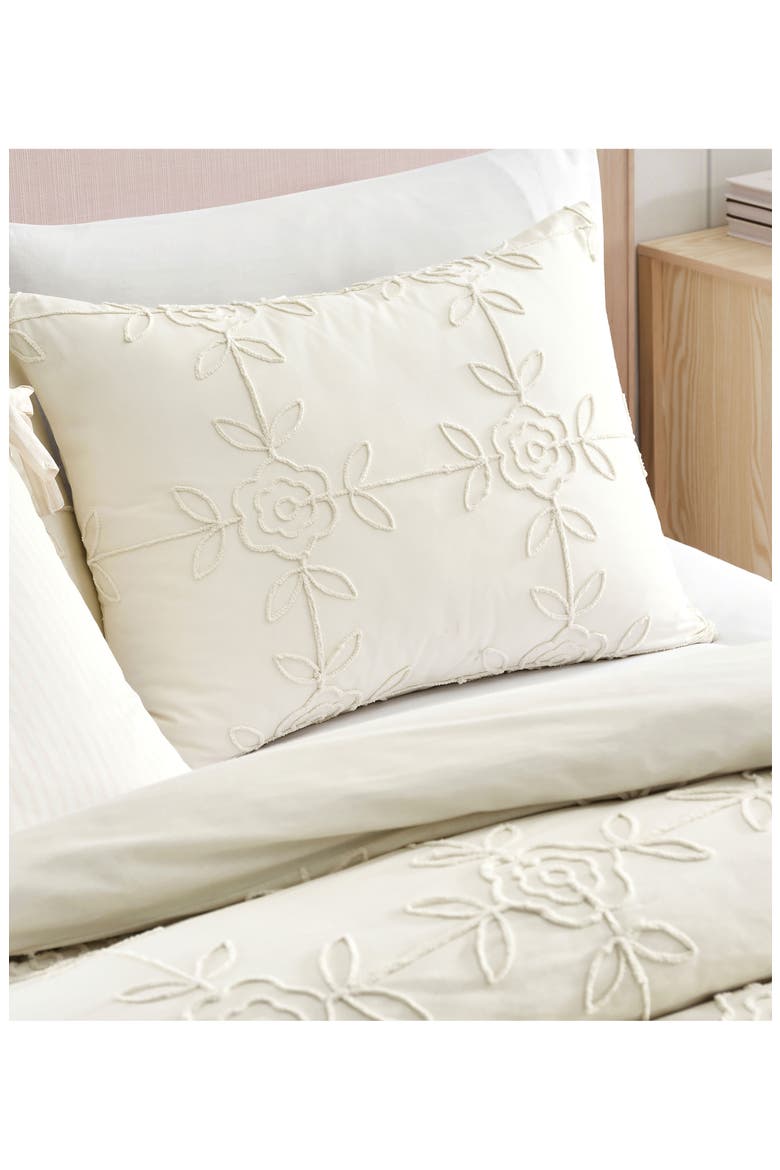 Trellis Rose Duvet Cover & Pillow Shams Set, Alternate, color, IVORY