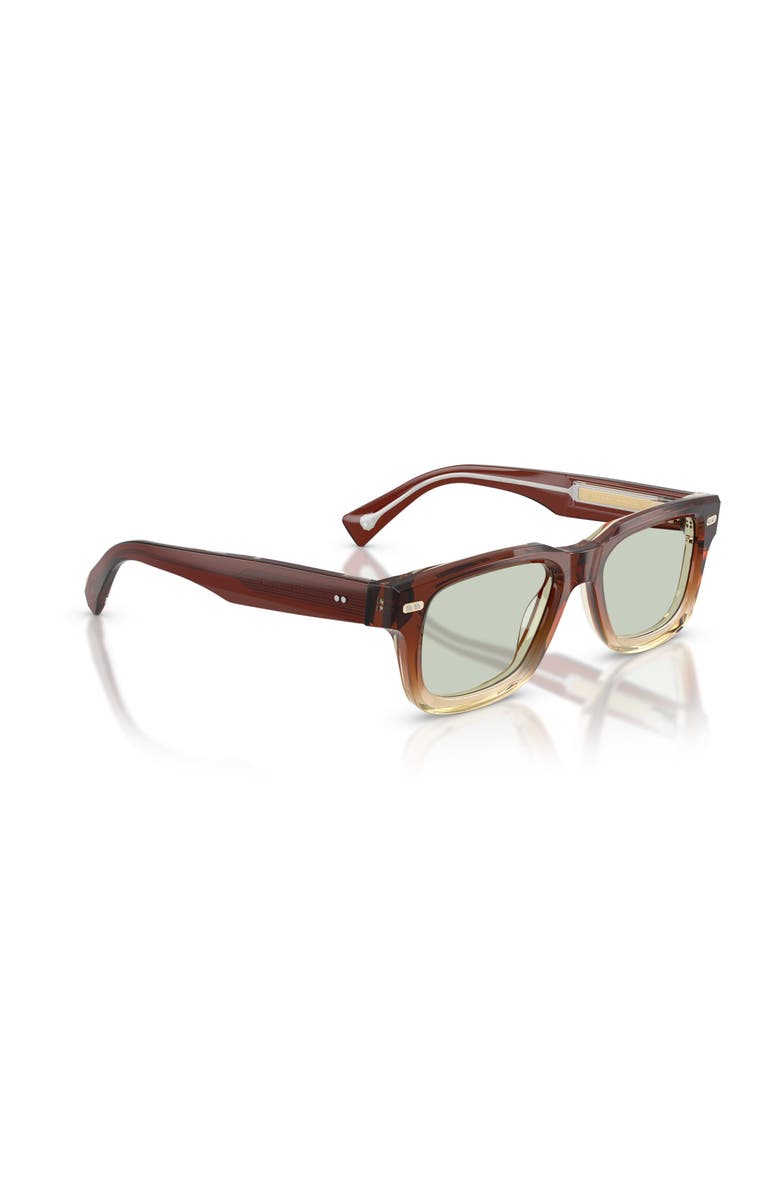 Brunello Cucinelli 51mm Rectangle optical glasses, Alternate, color, Red