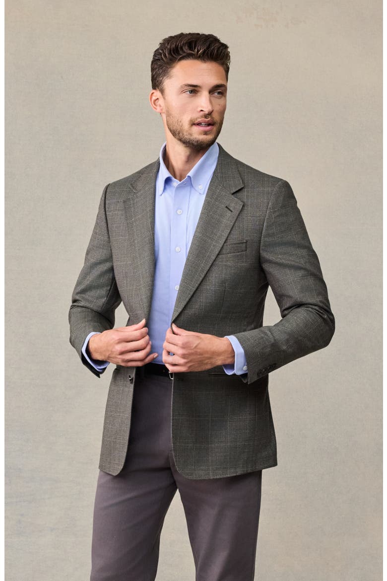 Plaid Sportcoat, Main, color, Grey Plaid
