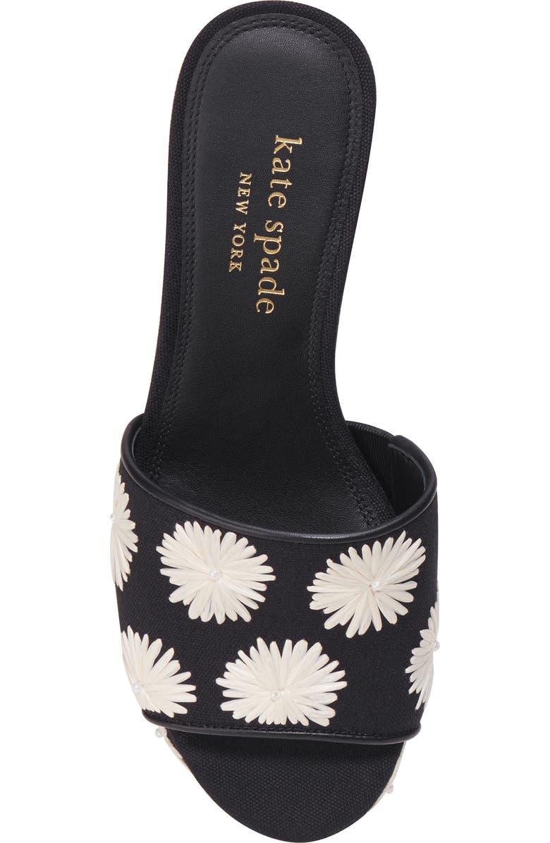 Kate Spade New York ibiza platform slide sandal, Alternate, color, Black/ Cream