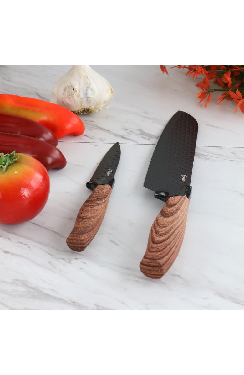 OSTER Gunderson 2 Piece Black Stainless Steel Cutlery Set, Alternate, color, Black