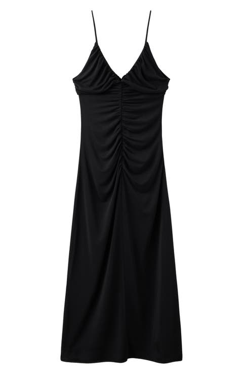 Ruched Sleeveless Maxi Dress
