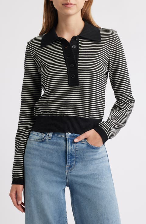 The Graduate Stripe Cotton Polo Sweater